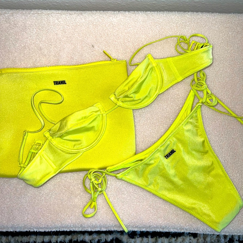 Yellow Triangl Swimsuit